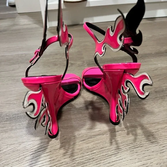 Prada Pink Flame Sandals - Picture 4 of 4